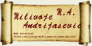 Milivoje Andrijašević vizit kartica
